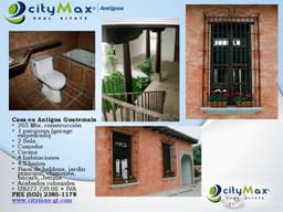 CITYMAX VENDE CASA EN ANTIGUA GUATEMALA