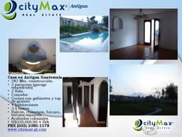 CITYMAX VENDE CASA EN ANTIGUA GUATEMALA