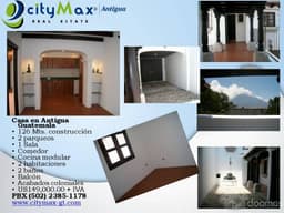 CITYMAX VENDE NUEVA CASA EN ANTIGUA GUATEMALA