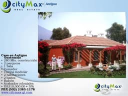 CITYMAX VENDE AMPLIA CASA ANTIGUA GUATEMALA
