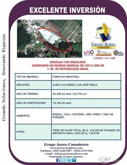 Vendo propiedad con bodegas de alta rentabilidad!!