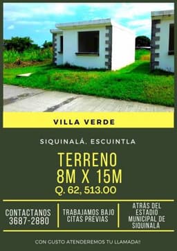 Terrenos en Escuintla, a trás del estadio de Siquinalá