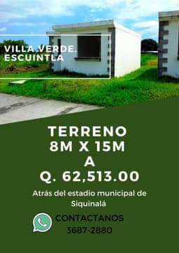 Terrenoa a 2 minutos del parque de Siquinalá, Escuintla