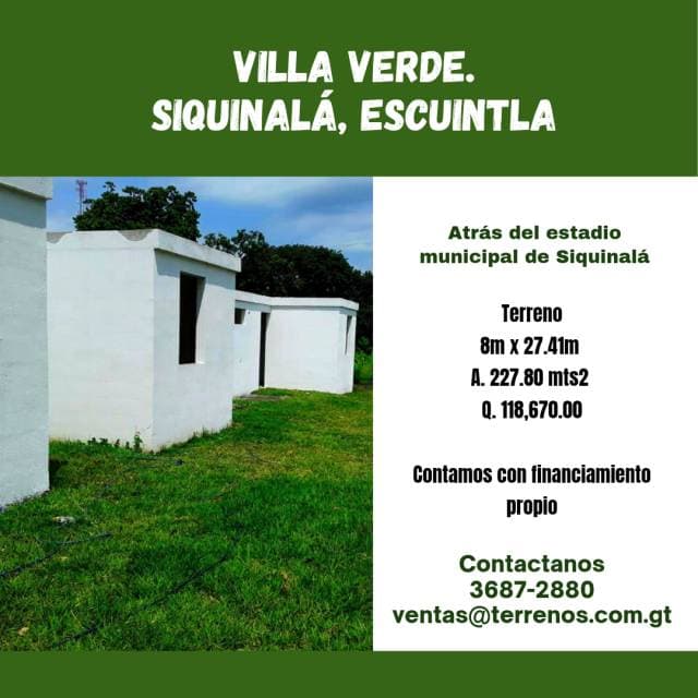 Terrenos en venta en Siquinalá, Escuintla — foto 1
