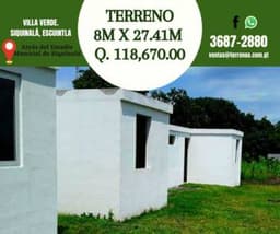 Venta de terrenos en Siquinalá, Escuintla