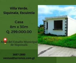 Casa en Siquinalá con facilidades de pago