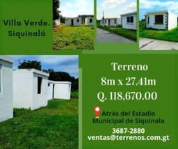 Terrenos en venta en Siquinalá