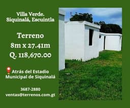 Siquinala, Escuintla, Terrenos en venta