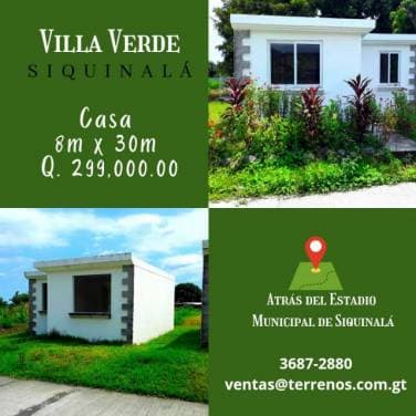 Atrás del estadio de Siquinalá, casa en venta — foto 1