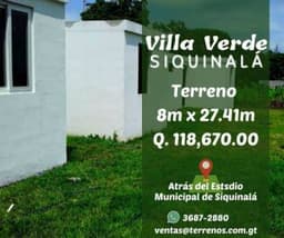 Terreno en Siquinala