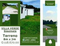 Terrenos en venta en Siquinala con facilidades de pagos