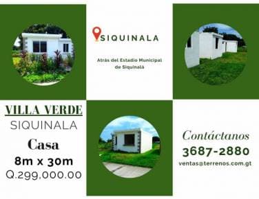 Casas en venta en Siquinala con facilidades de pagos — foto 1