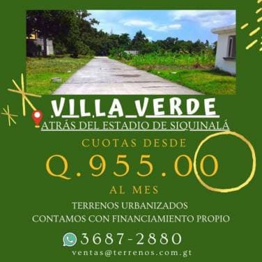 Terrenos en ventas en Siquinalá — foto 1