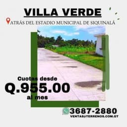La tierra que mereces... terrenos en venta en Siquinala