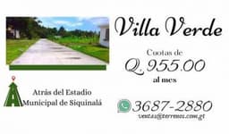 Terreno en excelente ubicación en Siquinalá