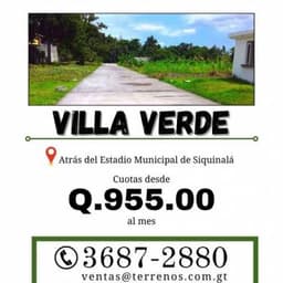 Terrenos en venta en Siquinalá en un área privada y con sus servicios basicos