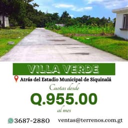Invierte en tu futuro, terrenos en Venta en Siquinalá