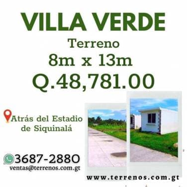 Atrás del estadio de Siquinalá, terrenos con sus servicios — foto 1