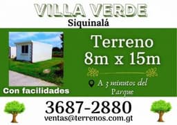 Aproveche, terreno grande cerca del Parque de Siquinala con facilidades
