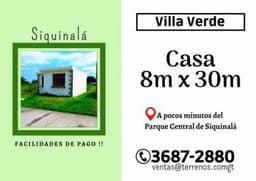 Invierte en tu Futuro y compra tu Casa en Siquinalá