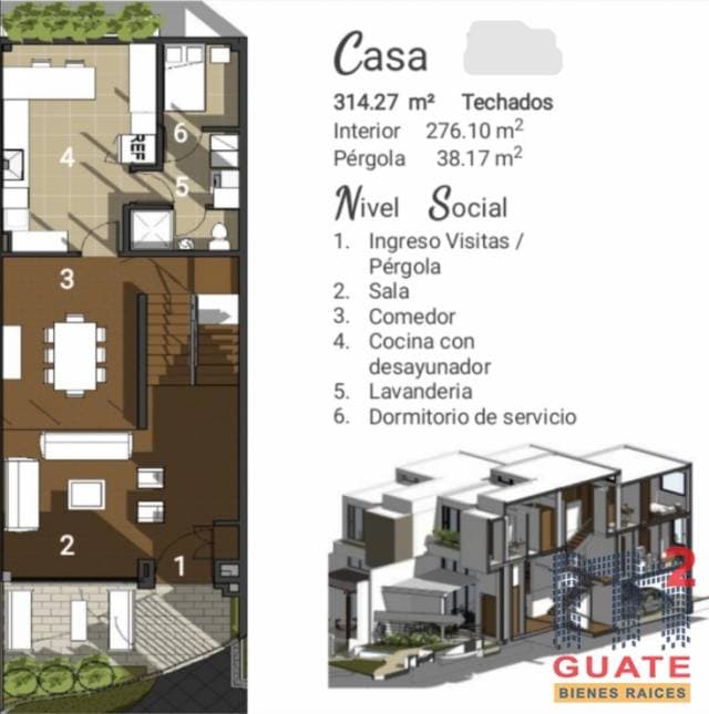 Casa de 340.43 m2 de construcción en Venta, Zona 16 — foto 2