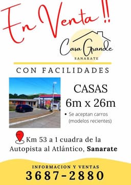 Vive a una cuadra de la Autopista al Atlántico, Sanarate