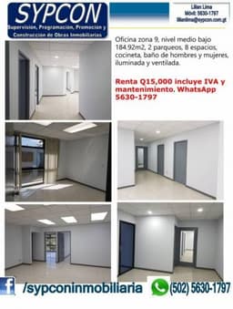 Oficina zona 9 alquilo