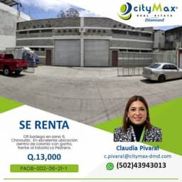 BODEGA EN RENTA EN ZONA 6