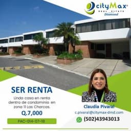 SE RENTA CASA EN LAS CHARCAS ZONA 11