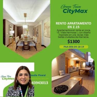 RENTO APARTAMENTO PARA ESTRENAR EN ZONA 15 EDIFICIO BADEN — foto 1