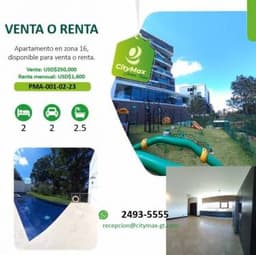 Apartamento disponible en venta o renta