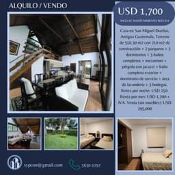 Casa en San Miguel Dueñas, Antigua Guatemala