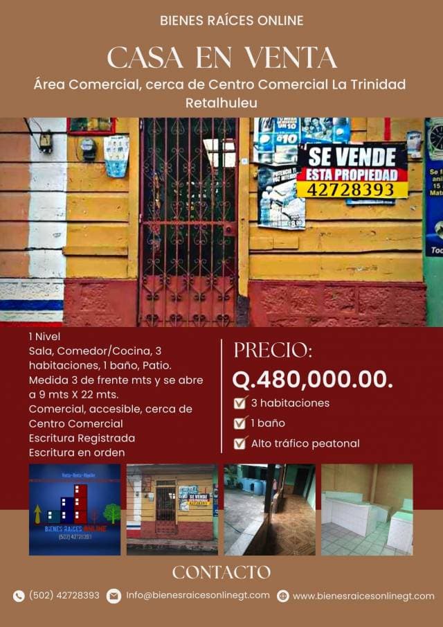 Casa en Venta área Comercial Retalhuleu — foto 2