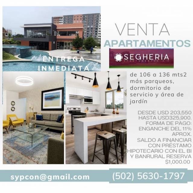Apartamento zona 14 Segheria proyecto — foto 1