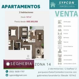 Apartamento zona 14 nuevos