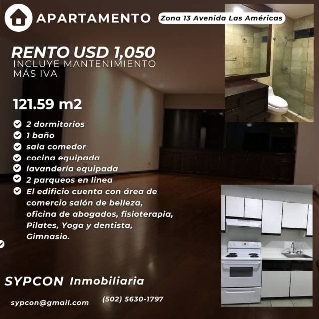 Apartamento en renta de 2 dormitorios zona 13 — foto 6