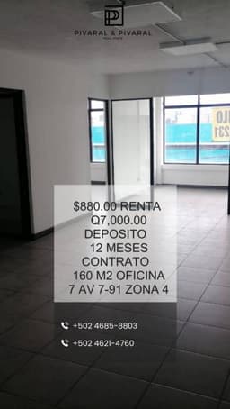 RENTO OFICINA EN ZONA 4
