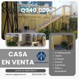 Casa vendo en Altos de Barcenas 3, zona 3 Villa Nueva