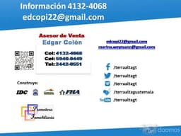 "Condominio Terra Alta, Calzada Roosevelt, Casas y Apartamento"